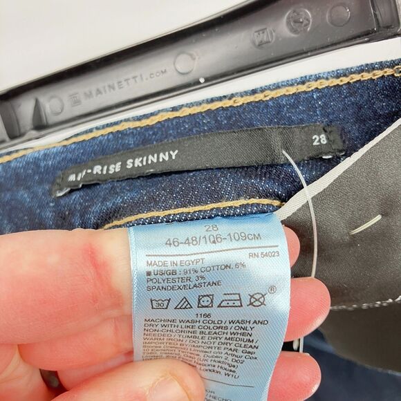 NWT Banana Republic Premium Denim Mid-Rise Skinny Ankle Jeans 28 Reg Retail $110 - Picture 7 of 7